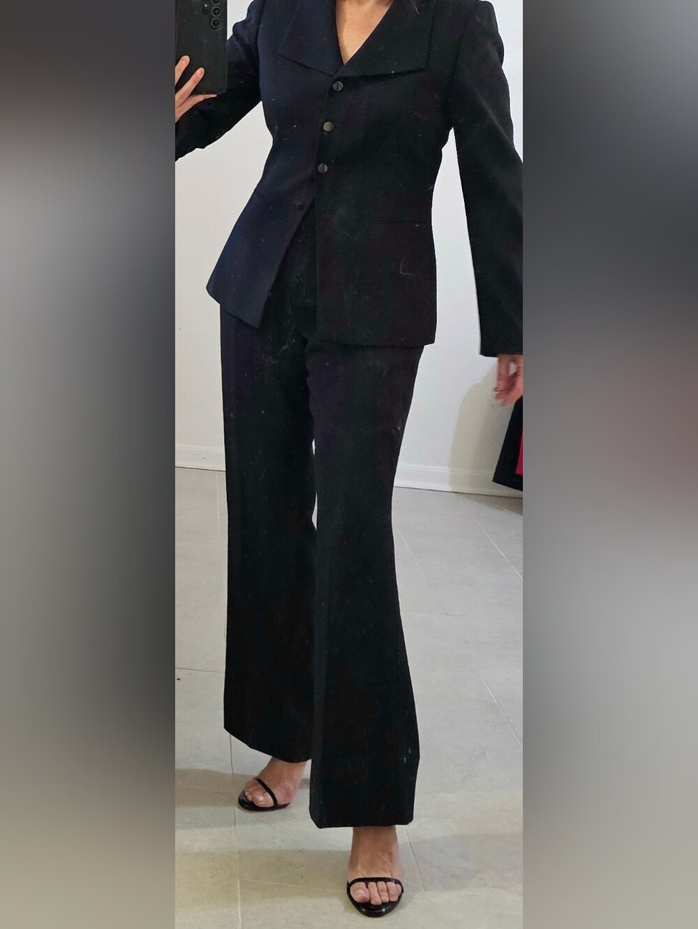 Preston & York Black Women's Tailored Blazer And Pant Suit